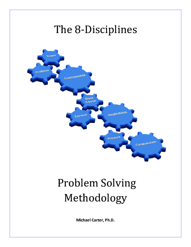 This is a partial preview of 8D The 8 Disciplines Problem Solving Methodology (58-page PDF document). Full document is 58 pages. 