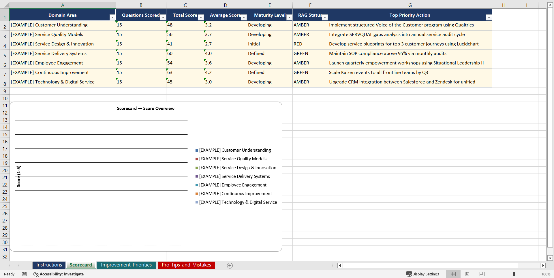Total Quality Service Playbook (Excel template (XLSX)) Preview Image