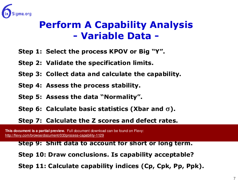 This is a partial preview of 033_Process Capability (39-slide PowerPoint presentation (PPTX)). Full document is 39 slides. 
