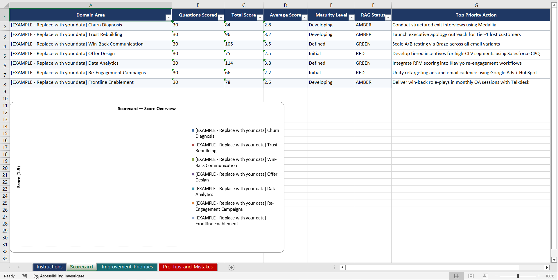 Winning Back a Lost Customer Playbook (Excel template (XLSX)) Preview Image