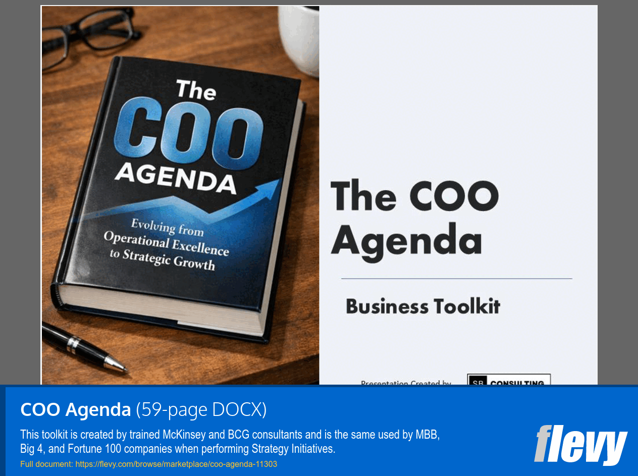 COO Agenda (59-page Word document) Preview Image