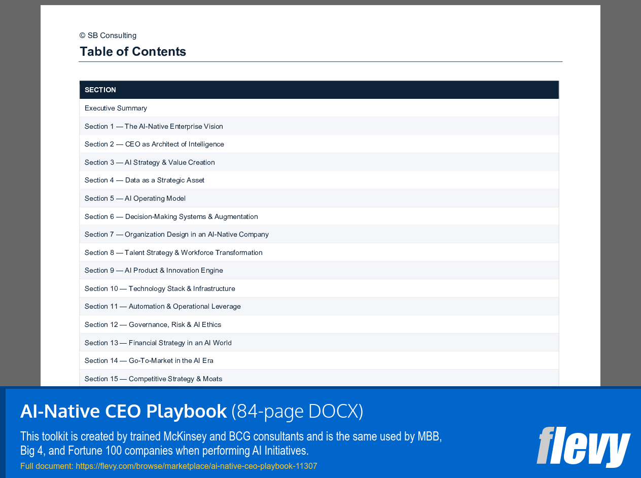 AI-Native CEO Playbook (84-page Word document) Preview Image