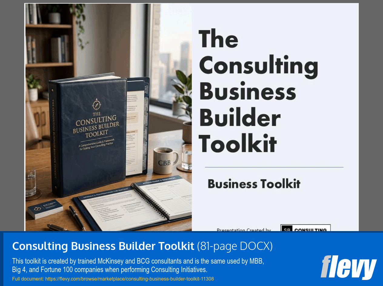 Consulting Business Builder Toolkit (81-page Word document) Preview Image