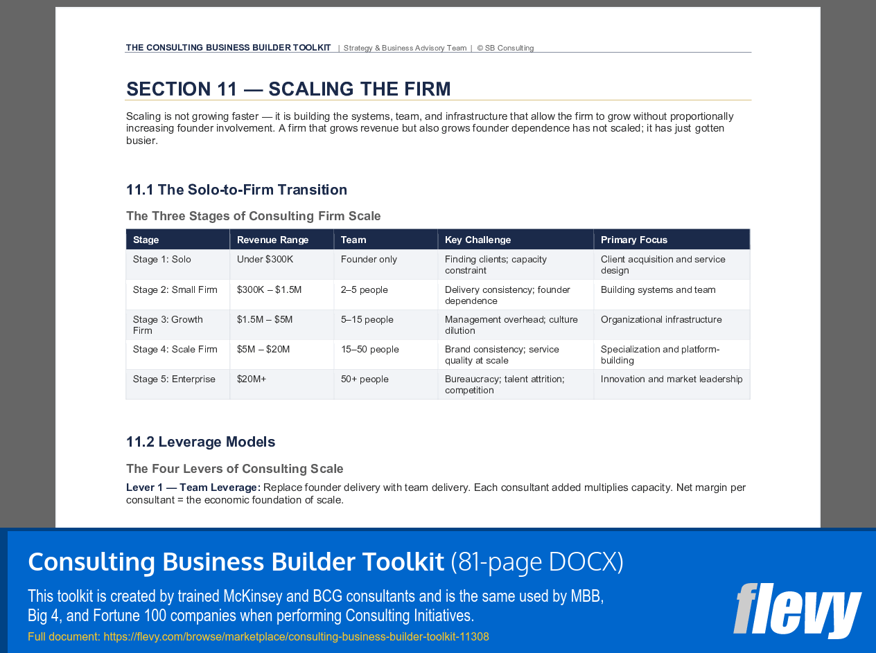 Consulting Business Builder Toolkit (81-page Word document) Preview Image