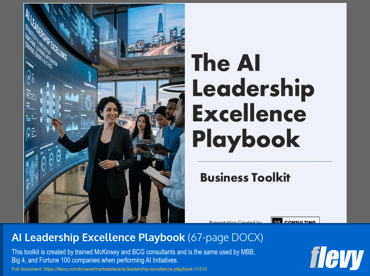 AI Leadership Excellence Playbook (67-page Word document) Preview Image