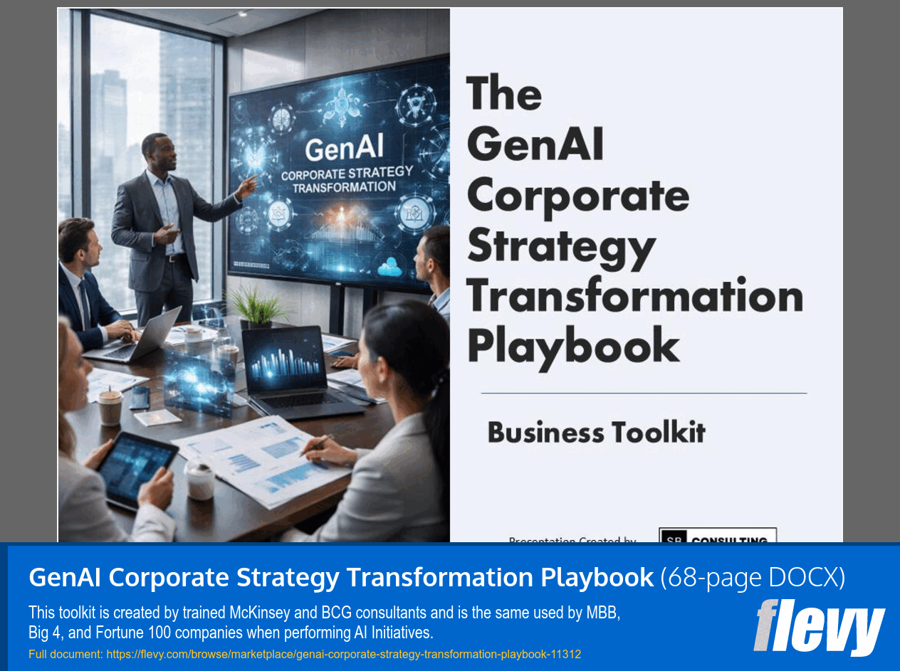 GenAI Corporate Strategy Transformation Playbook (68-page Word document) Preview Image