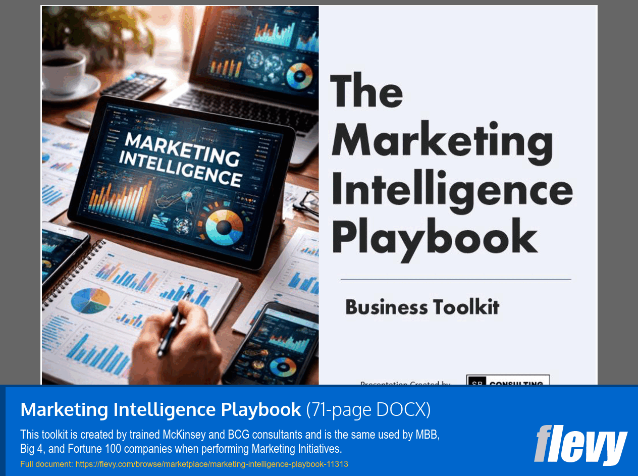Marketing Intelligence Playbook (71-page Word document) Preview Image