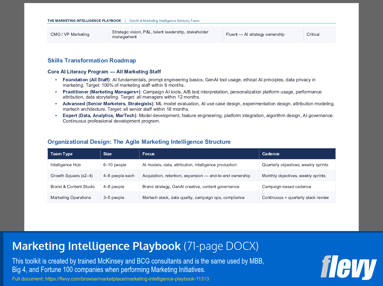 Marketing Intelligence Playbook (71-page Word document) Preview Image