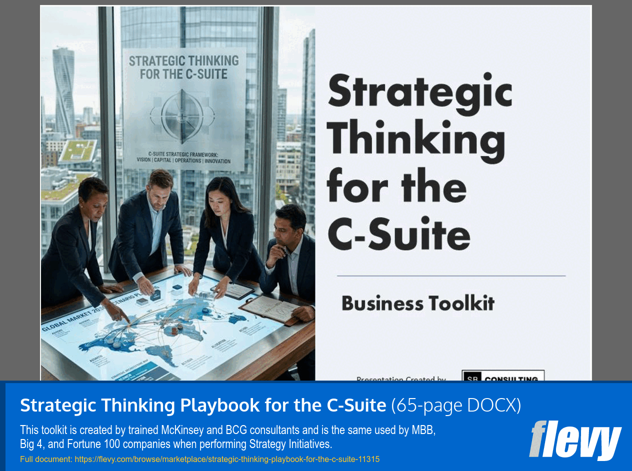 Strategic Thinking Playbook for the C-Suite (65-page Word document) Preview Image
