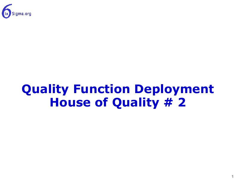 This is a partial preview of 036_Quality Function Deployment (HOQ2) (22-slide PowerPoint presentation (PPT)). Full document is 22 slides. 