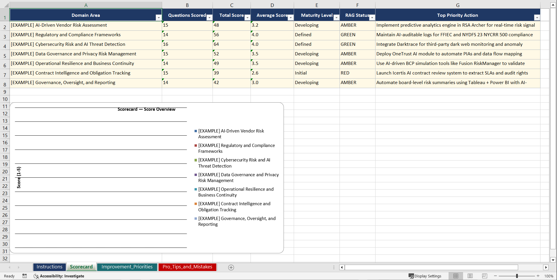 AI-Enhanced TPRM Implementation Playbook for Finance (Excel template (XLSX)) Preview Image