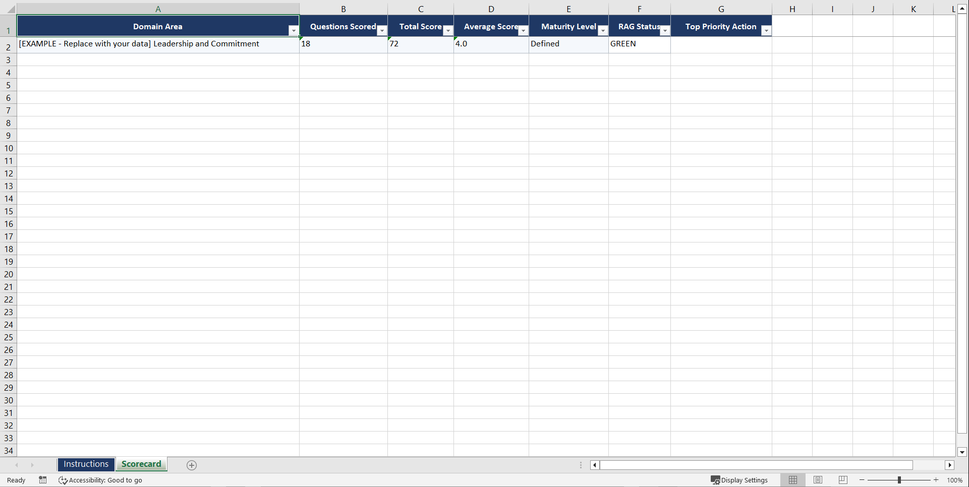 ISO 31000 Risk Management Playbook (Excel template (XLSX)) Preview Image