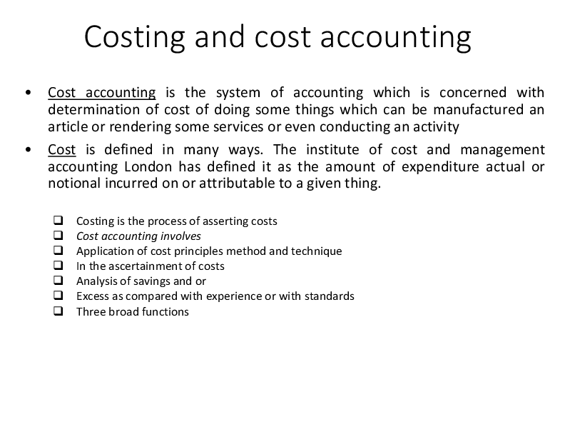 Cost Accounting