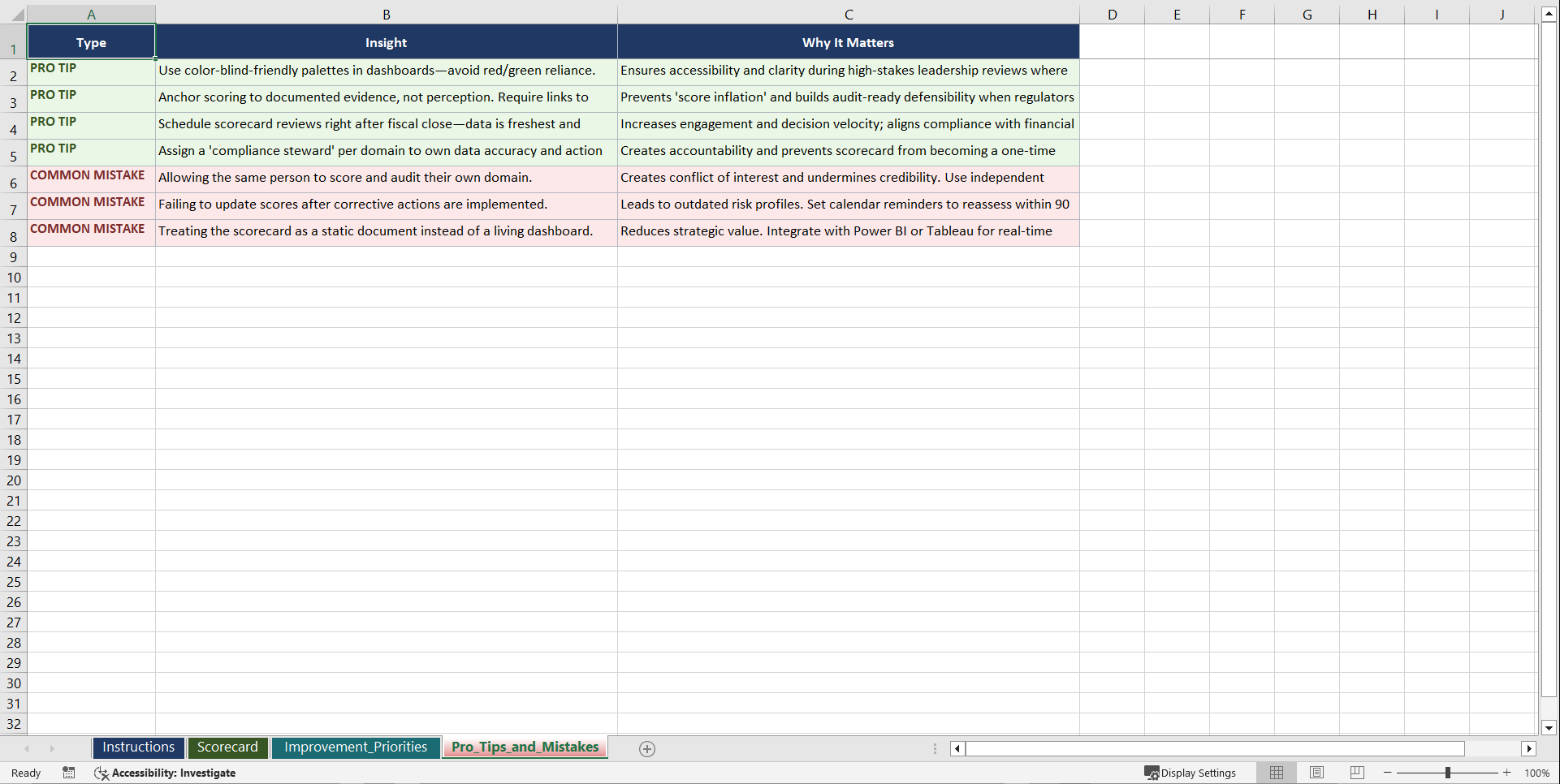 MD115 and NOSC Compliance Playbook (Excel template (XLSX)) Preview Image