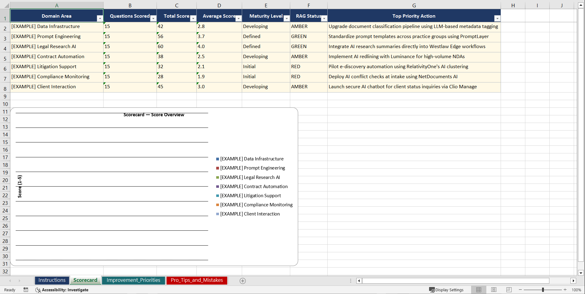 Generative AI Playbook (Excel template (XLSX)) Preview Image