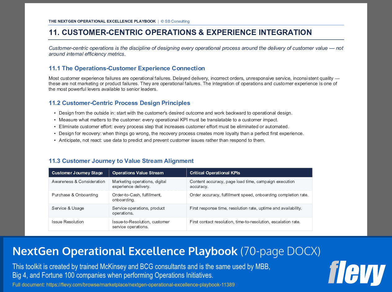 NextGen Operational Excellence Playbook (70-page Word document) Preview Image