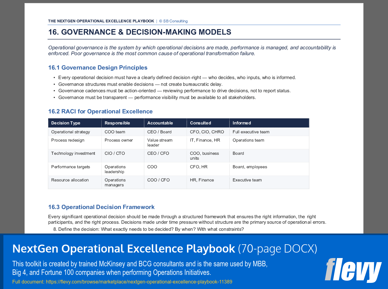 NextGen Operational Excellence Playbook (70-page Word document) Preview Image