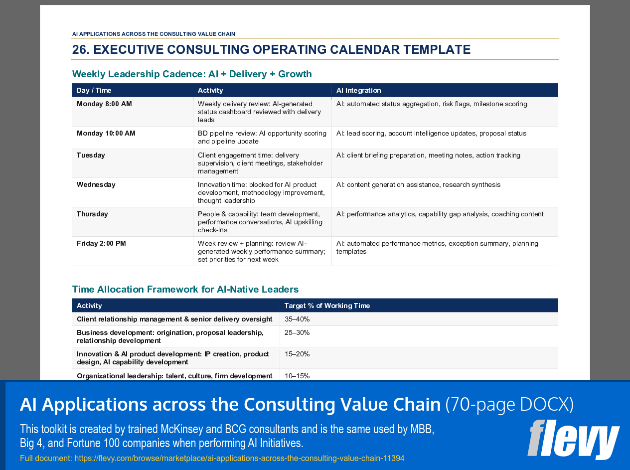 AI Applications across the Consulting Value Chain (70-page Word document) Preview Image