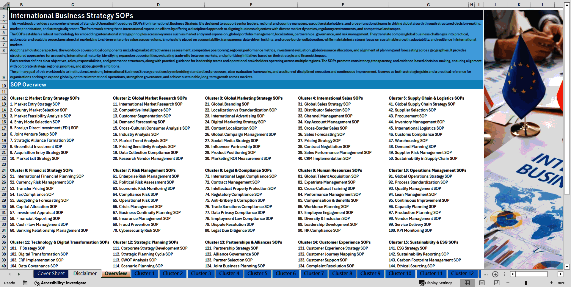 100+ International Business Strategy SOPs (Excel template (XLSX)) Preview Image