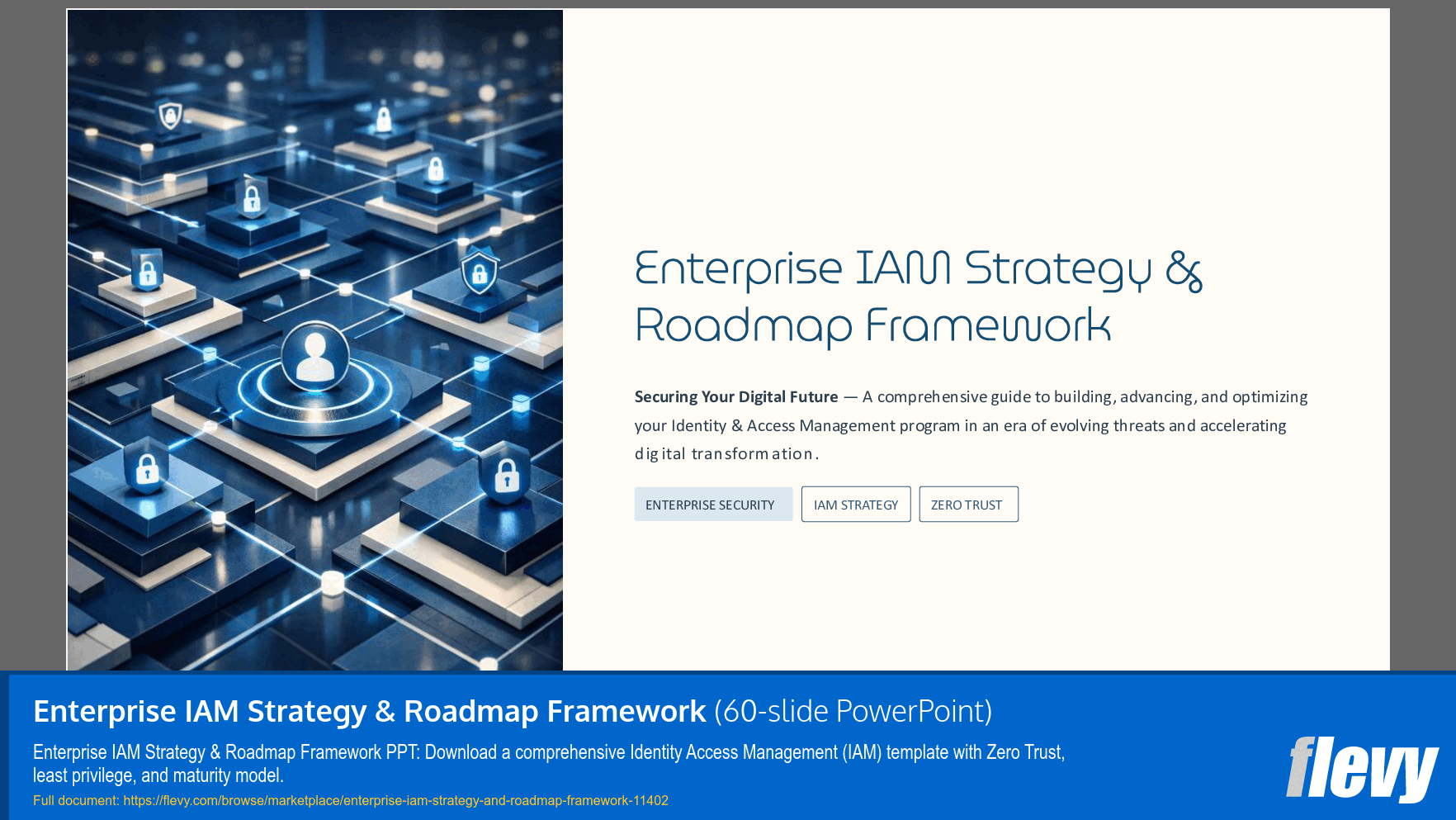 Enterprise IAM Strategy & Roadmap Framework (60-slide PPT PowerPoint presentation slide deck (PPTX)) Preview Image