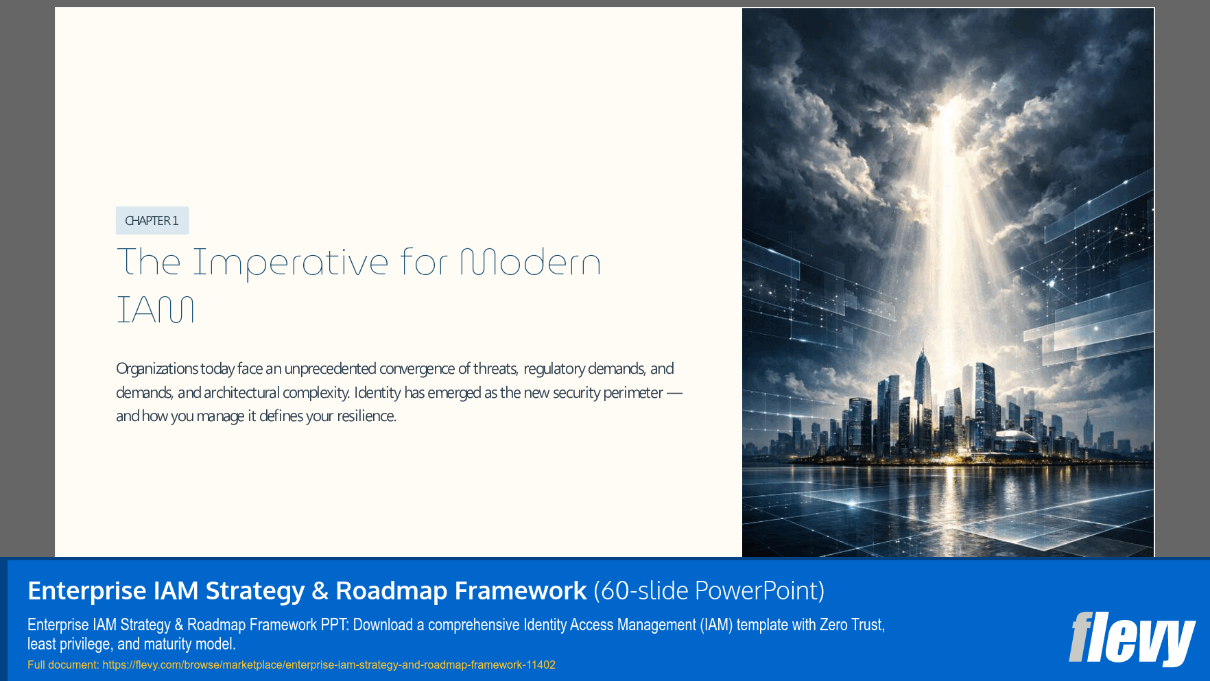 Enterprise IAM Strategy & Roadmap Framework (60-slide PPT PowerPoint presentation slide deck (PPTX)) Preview Image