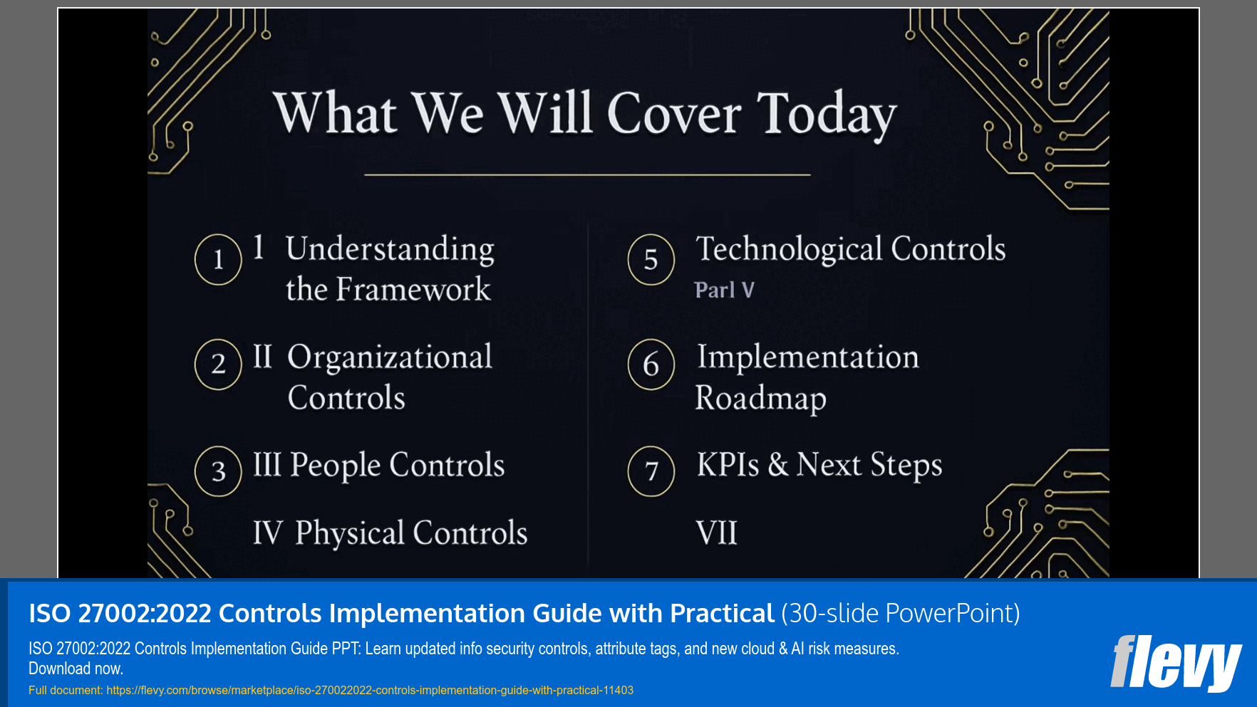 ISO 27002:2022 Controls Implementation Guide with Practical (30-slide PPT PowerPoint presentation slide deck (PPTX)) Preview Image