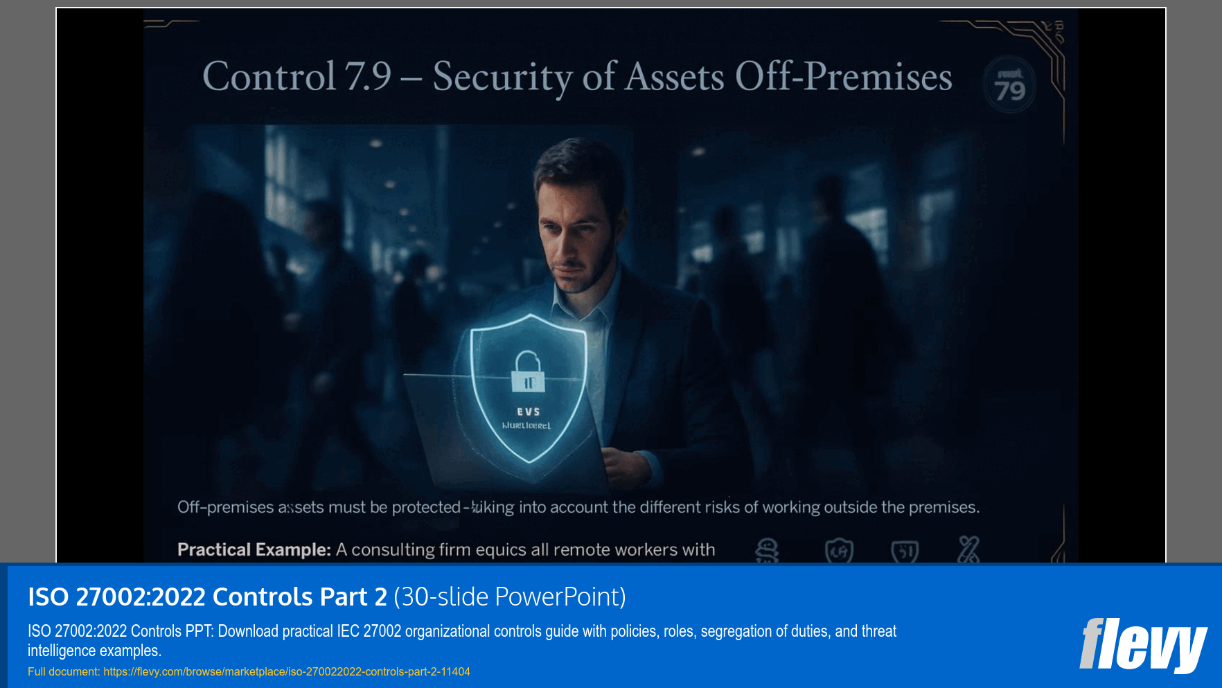 ISO 27002:2022 Controls Part 2 (30-slide PPT PowerPoint presentation slide deck (PPTX)) Preview Image