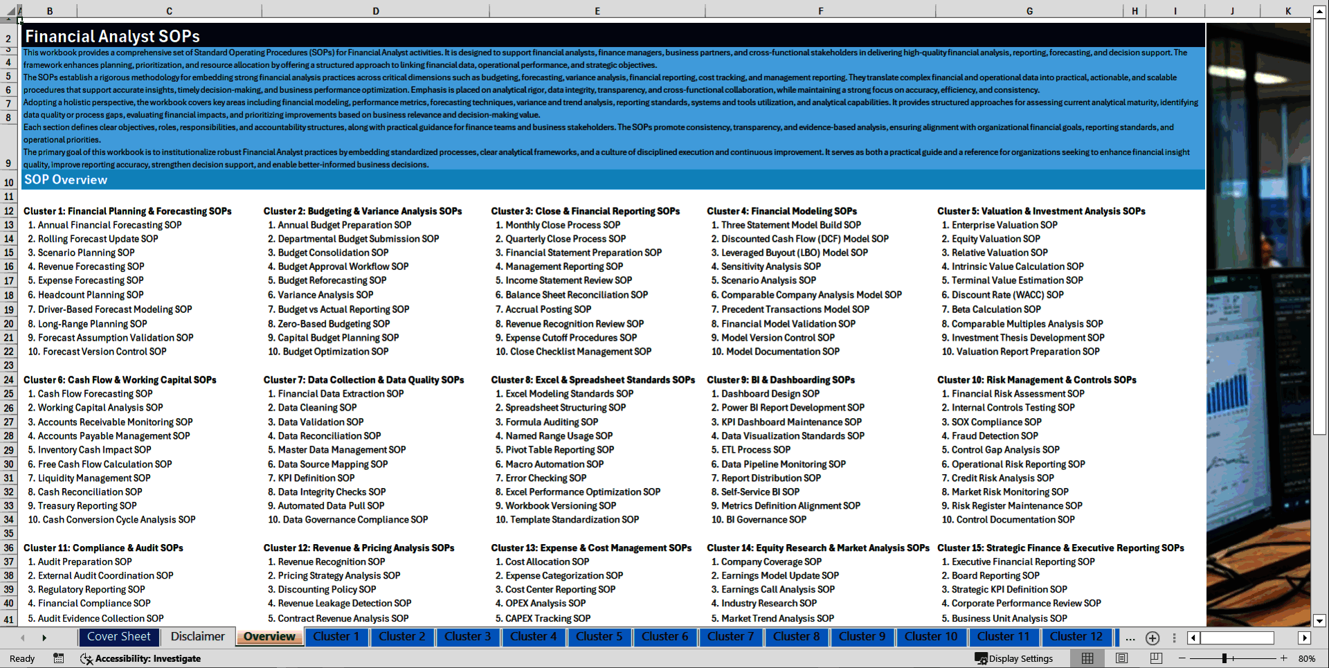 100+ Financial Analyst SOPs (Excel template (XLSX)) Preview Image