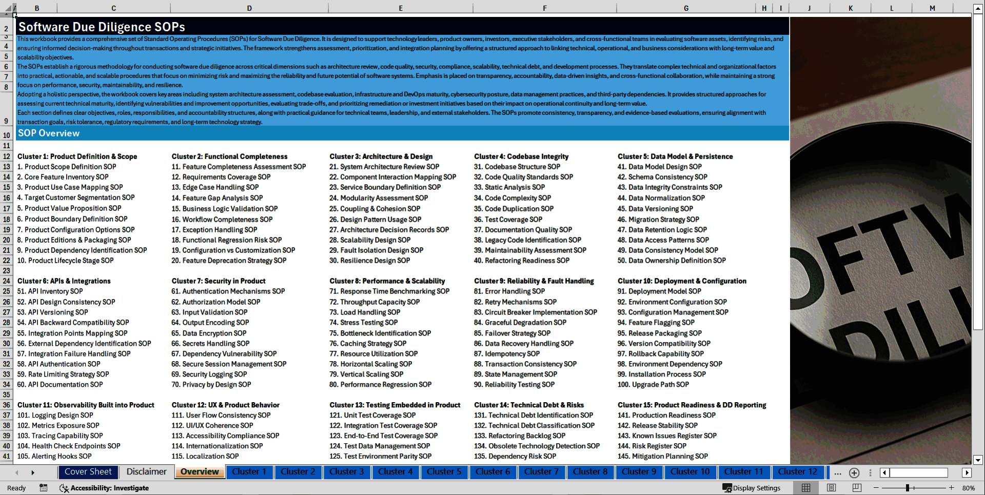 100+ Software Due Diligence SOPs (Excel template (XLSX)) Preview Image