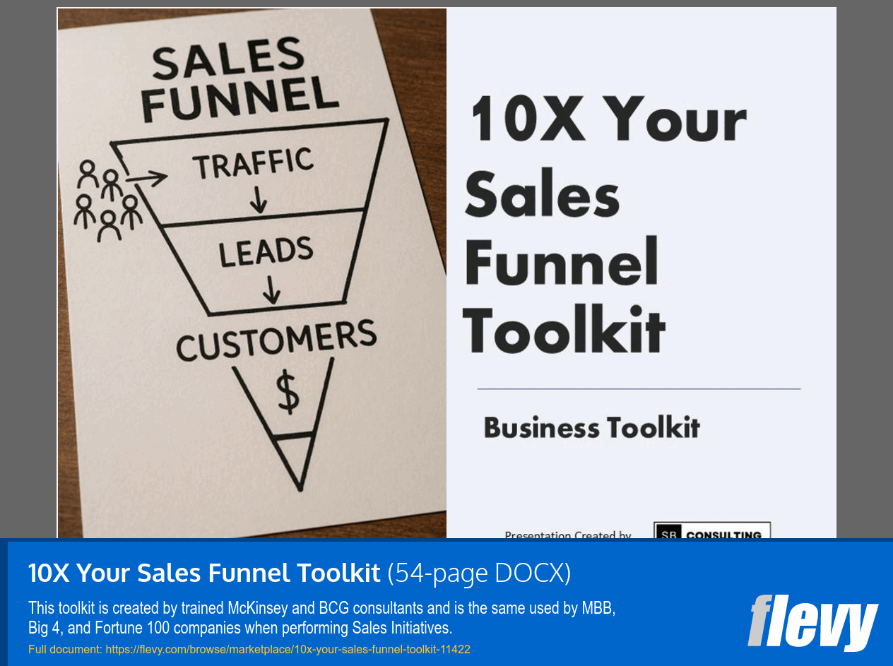 10X Your Sales Funnel Toolkit (54-page Word document) Preview Image