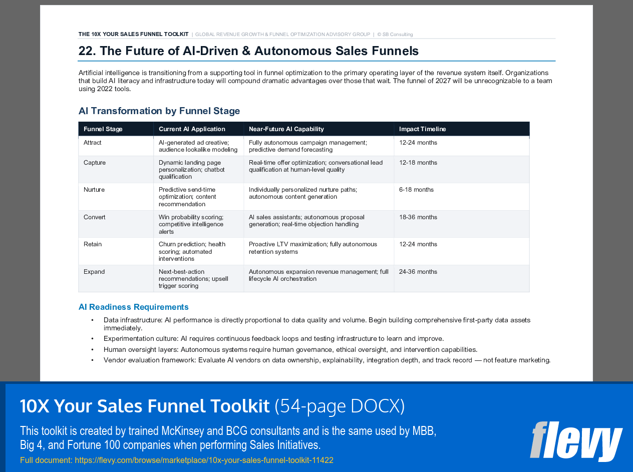 10X Your Sales Funnel Toolkit (54-page Word document) Preview Image