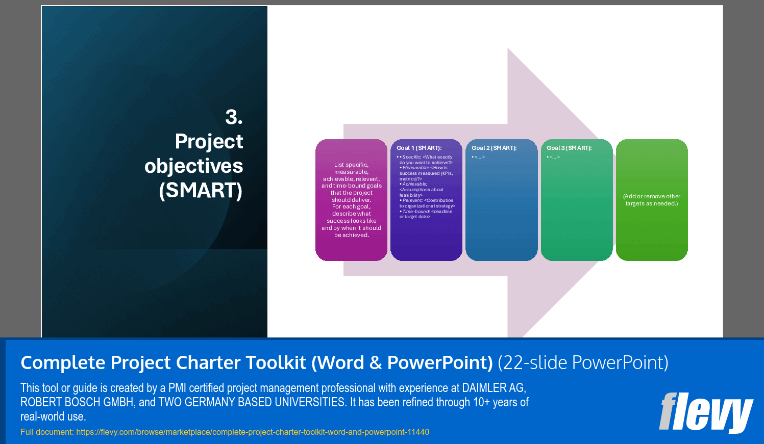 Complete Project Charter Toolkit (Word & PowerPoint) (22-slide PPT PowerPoint presentation template (PPTX)) Preview Image