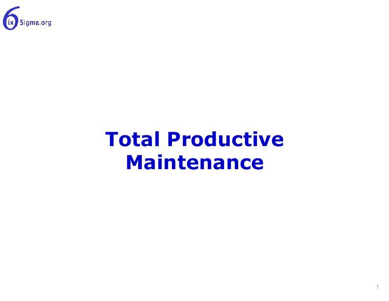 045_Total Productive Maintenance