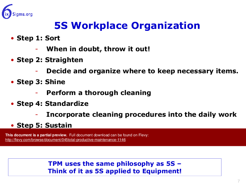 This is a partial preview of 045_Total Productive Maintenance (62-slide PowerPoint presentation (PPTX)). Full document is 62 slides. 