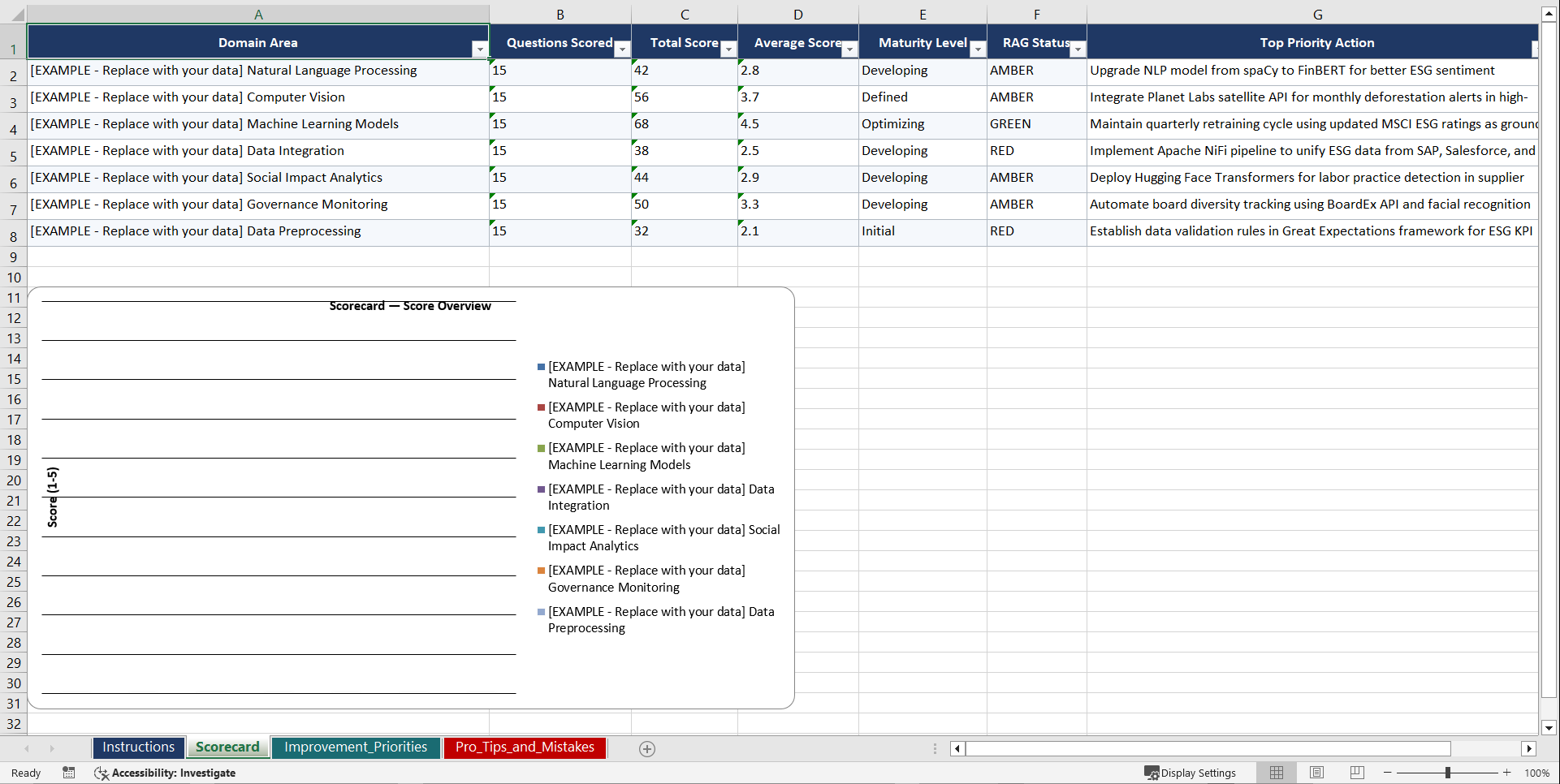AI for ESG Data Collection Playbook (Excel template (XLSX)) Preview Image