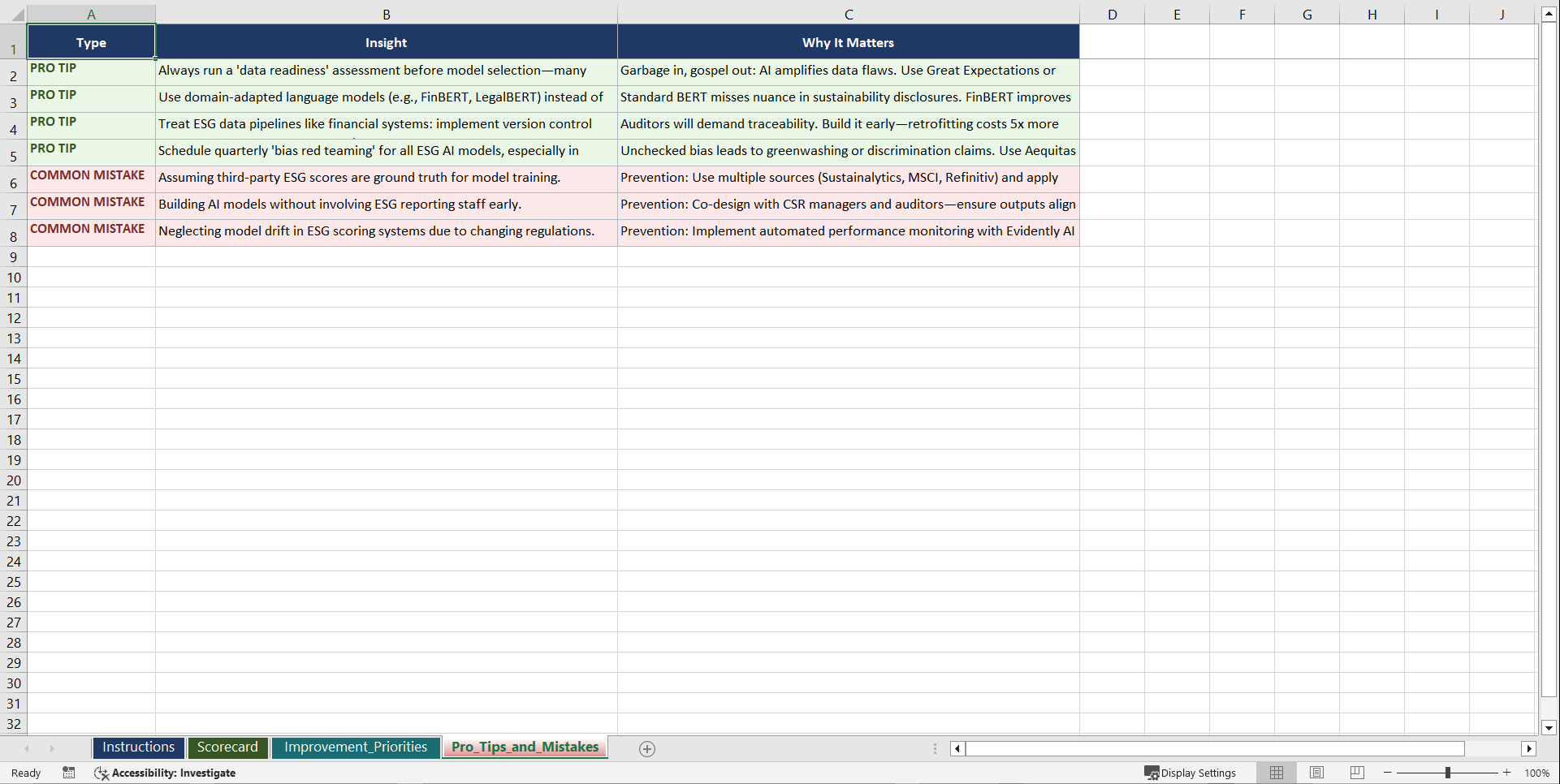 AI for ESG Data Collection Playbook (Excel template (XLSX)) Preview Image
