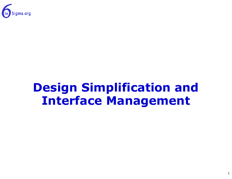 048_Design Simplification and Interface Management (24-slide PPT PowerPoint presentation (PPT)) Preview Image