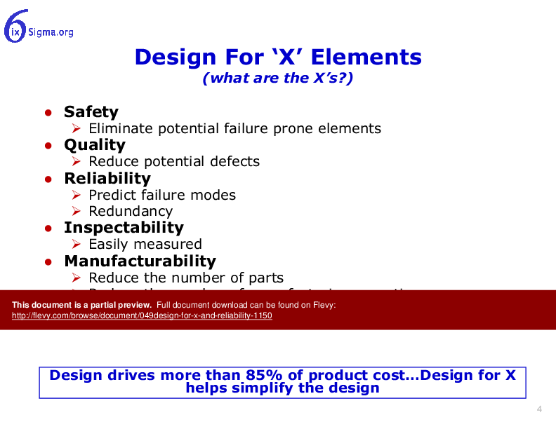 049_Design for X and Reliability (90-slide PPT PowerPoint presentation (PPTX)) Preview Image