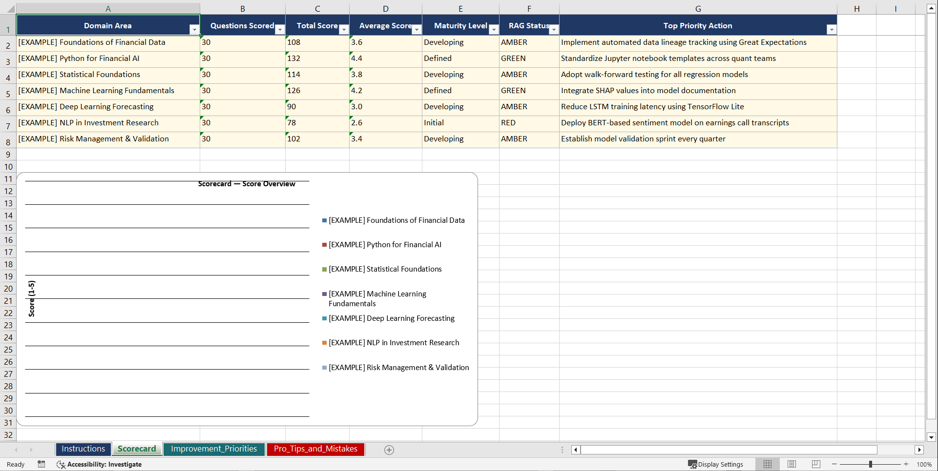 AI for Investment Analysis Playbook (Excel template (XLSX)) Preview Image