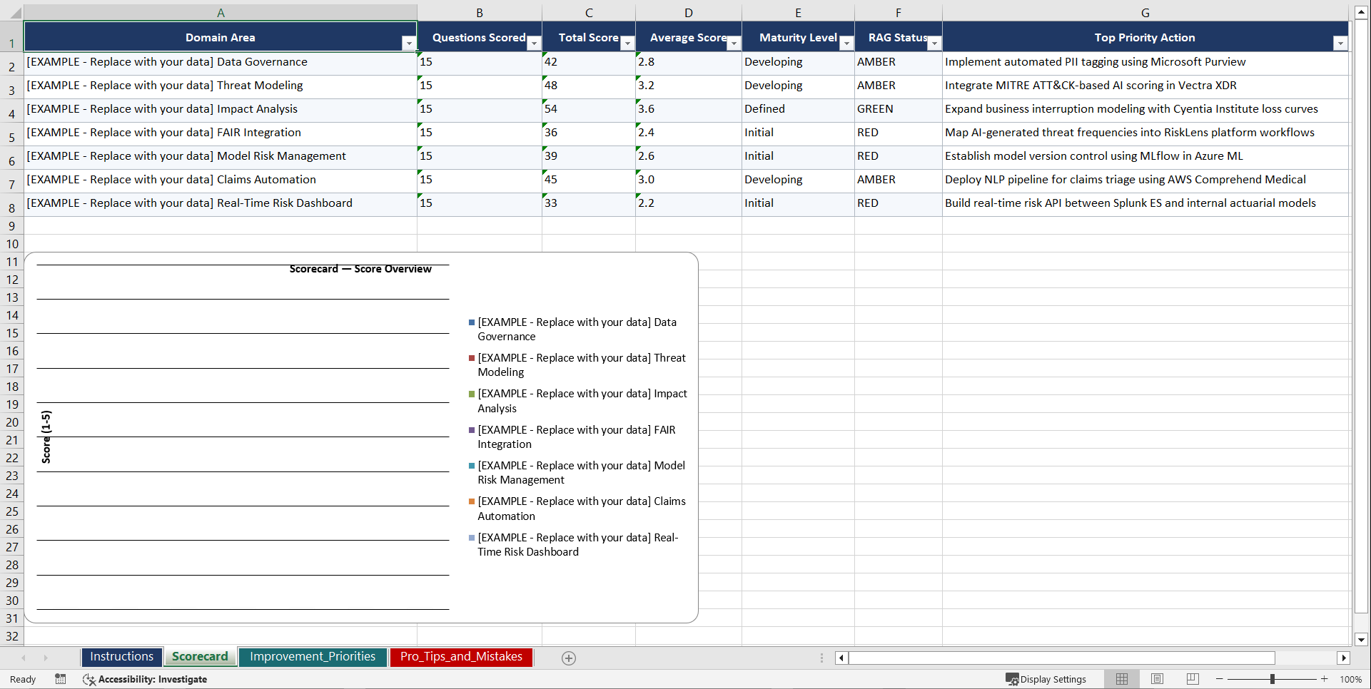 AI-Driven Cyber Risk Quantification for Cyber Playbook (Excel template (XLSX)) Preview Image