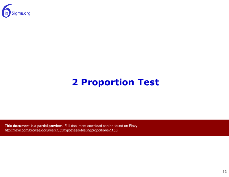 055_Hypothesis Testing - Proportions (24-slide PPT PowerPoint presentation (PPTX)) Preview Image