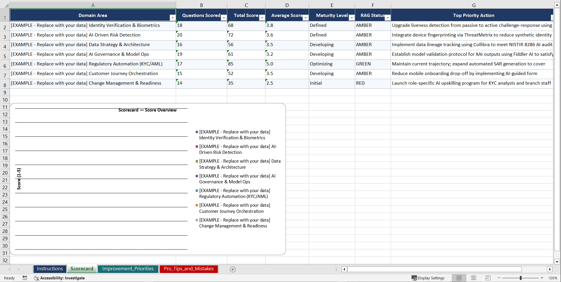 AI-Driven Customer Onboarding Transformation Playbook (Excel template (XLSX)) Preview Image