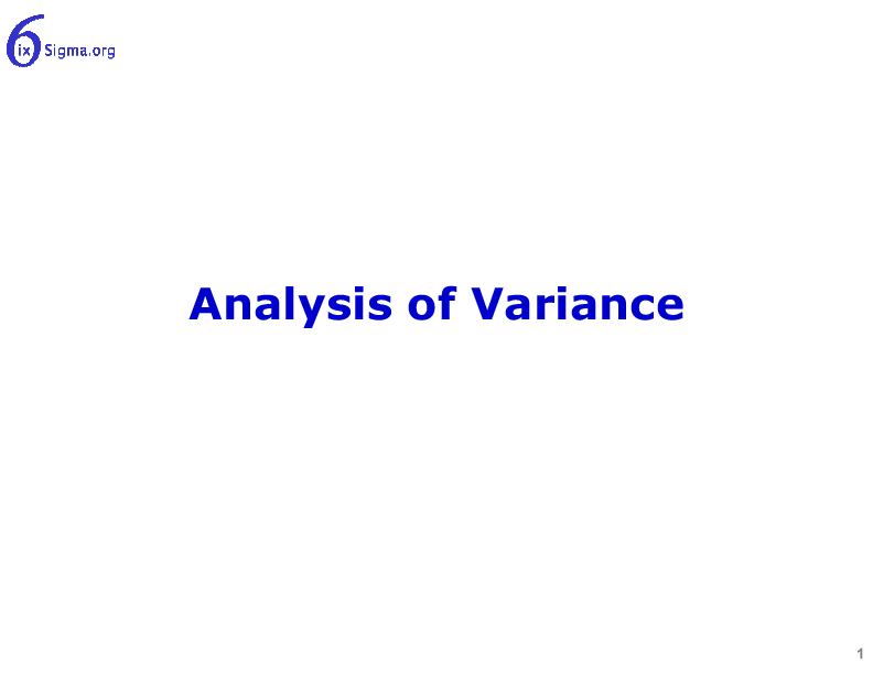 Ppt 057analysis Of Variance 35 Slide Ppt Powerpoint Presentation Pptx Flevy