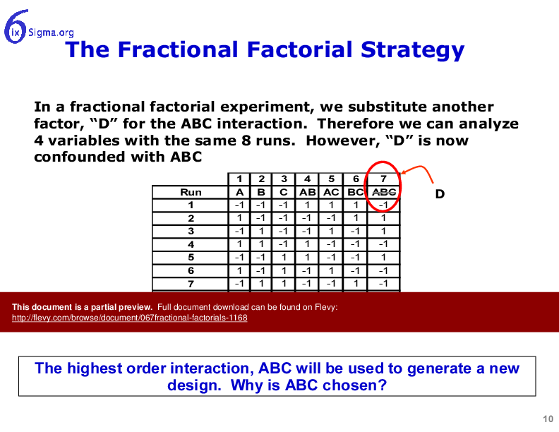 067_Fractional Factorials (25-slide PPT PowerPoint presentation (PPT)) Preview Image