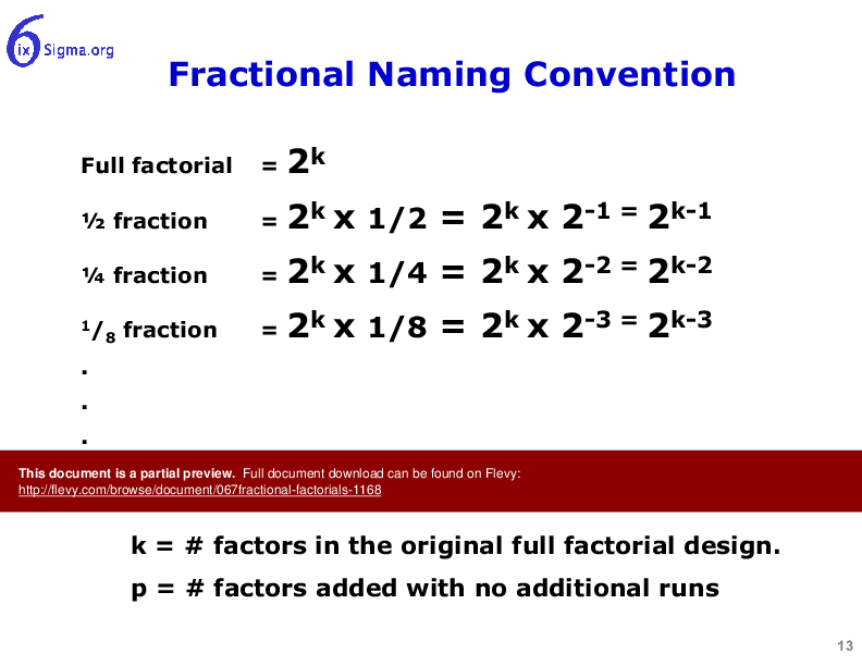 067_Fractional Factorials (25-slide PPT PowerPoint presentation (PPT)) Preview Image