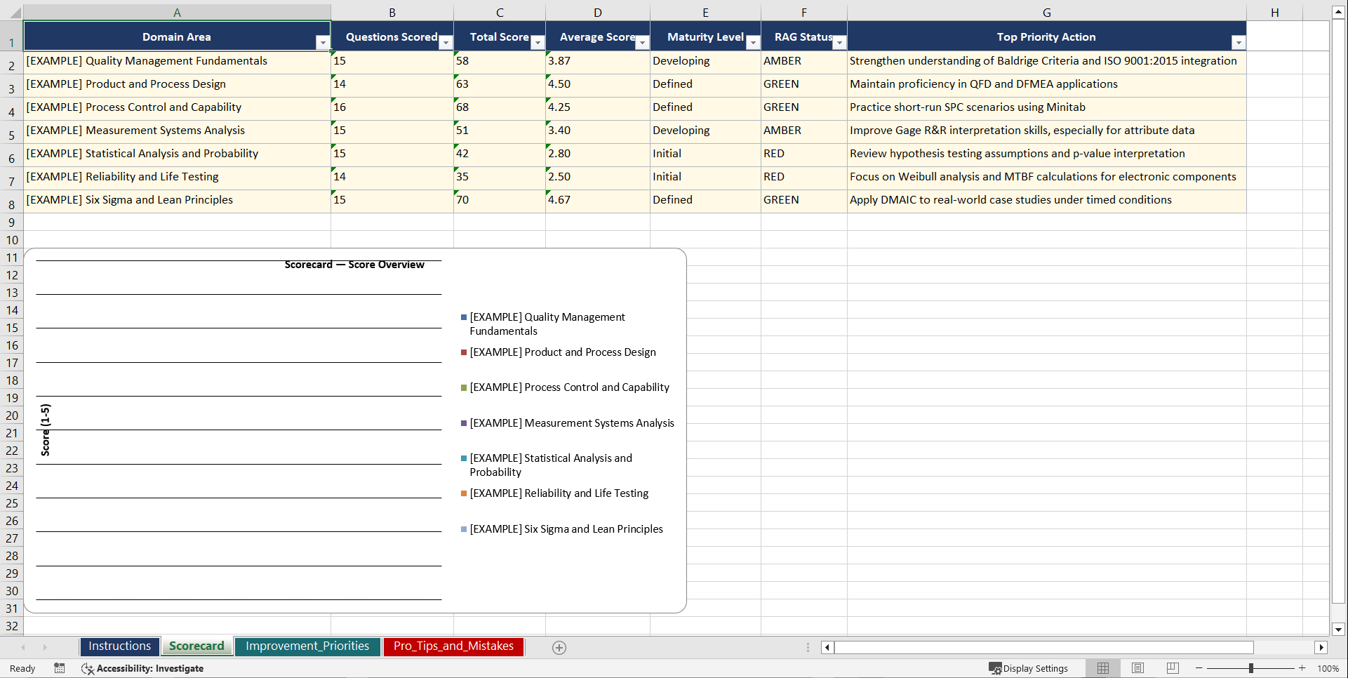 Certified Quality Engineer Prep Playbook (Excel template (XLSX)) Preview Image