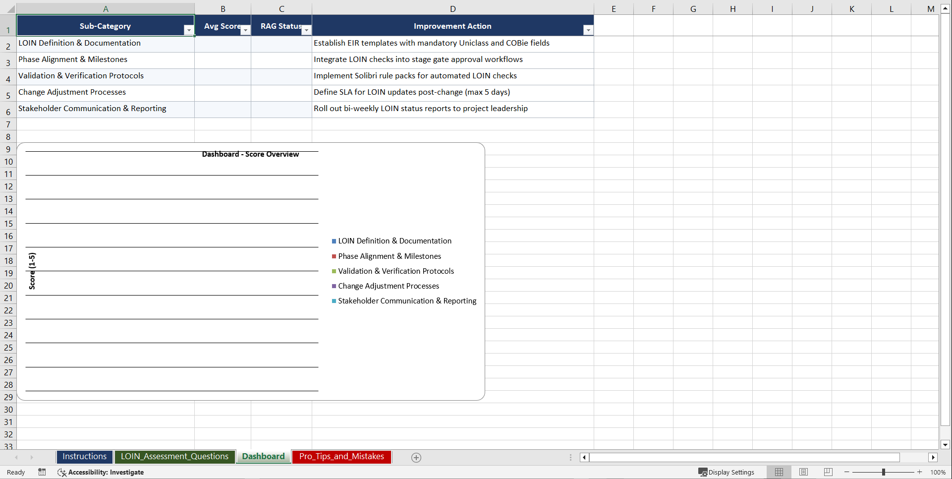 ISO 19650 Playbook (Excel template (XLSX)) Preview Image