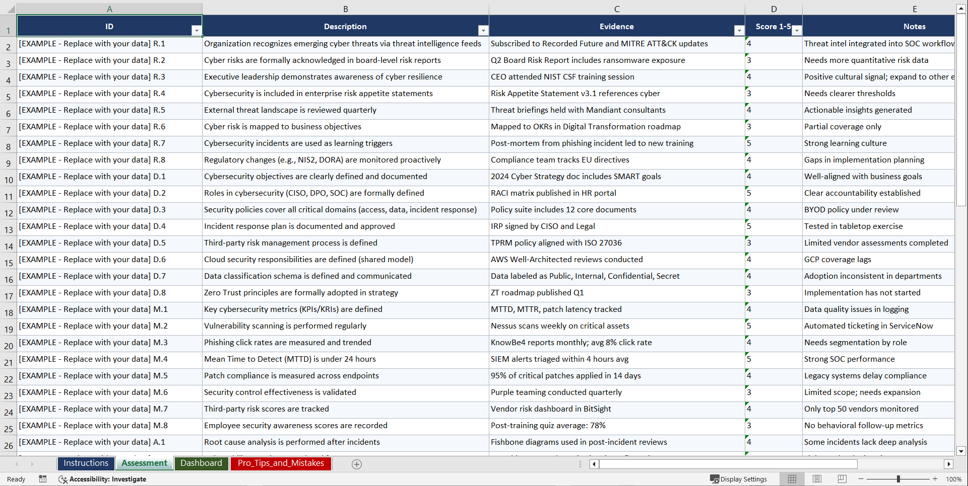 Mastering Cyber Strategy for Future-Proof Business Playbook (Excel template (XLSX)) Preview Image