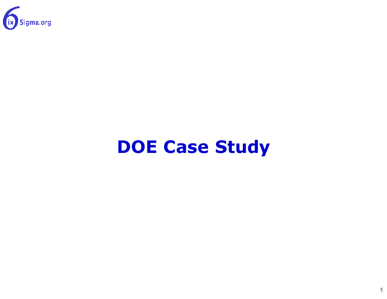 072_DOE Case Study (18-slide PPT PowerPoint presentation (PPTX)) Preview Image