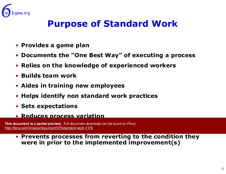 075_Standard Work (20-slide PPT PowerPoint presentation (PPTX)) Preview Image